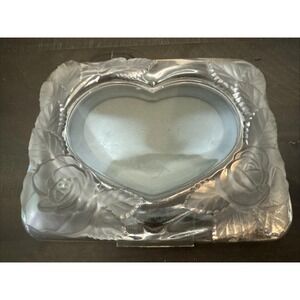 VTG Home Beautiful Rose Crystal Heart Wedding Frame Japan 4x3" Photo
